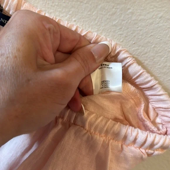 NWOT Small Brandy Melville Anastasia Pink Linen Drawstring Pants! - Picture 15 of 15